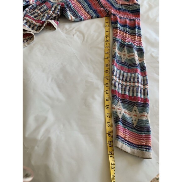 Woman’s Oakley Multicolored Stripped Open Drape Cardigan Sweater Size Large - Picture 5 of 7